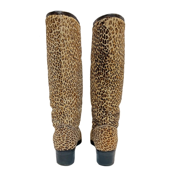 Pajar Tall Calf Hair Leopard Print Boots, Sz 7 - Picture 8 of 15
